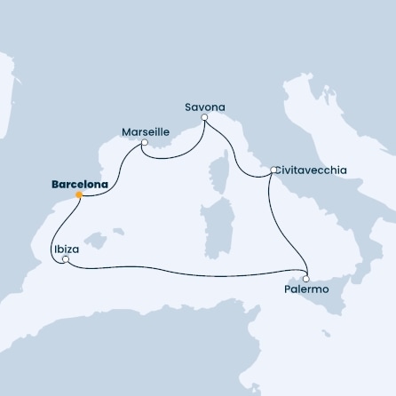 Spain, Balearic Islands, Italy, France