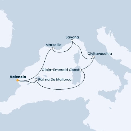 Spain, France, Italy, Balearic Islands