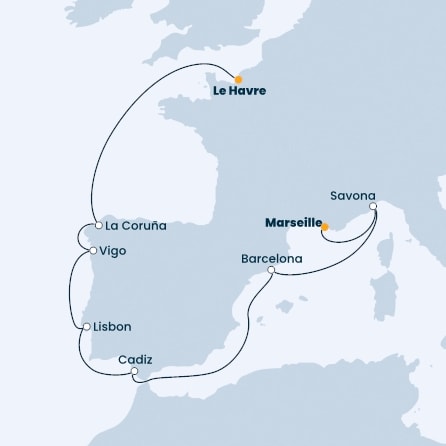 France, Spain, Portugal, Italy