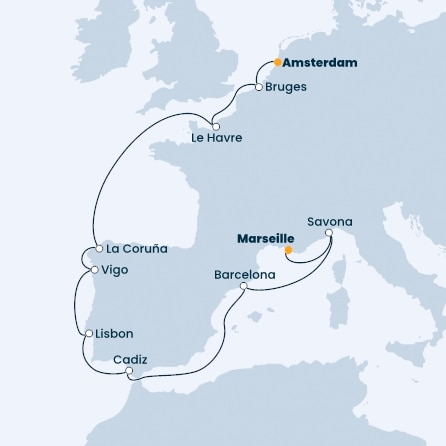 Netherlands, Belgium, France, Spain, Portugal, Italy