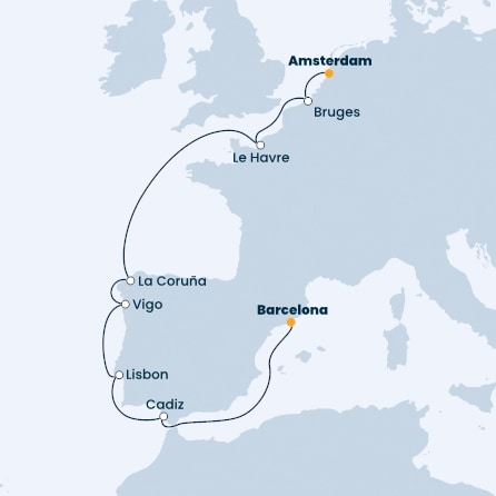 Netherlands, Belgium, France, Spain, Portugal