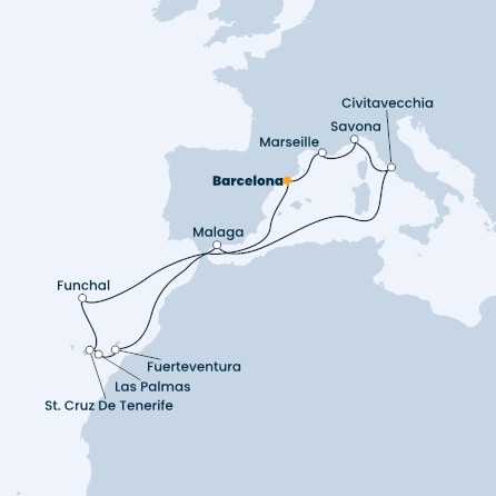 Spain, France, Italy, Canary Islands, Madeira 
