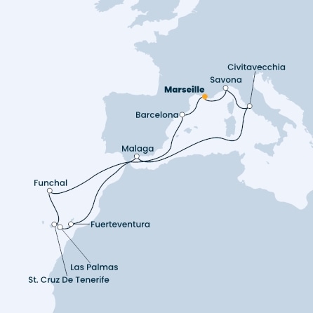 France, Italy, Spain, Canary Islands, Madeira 