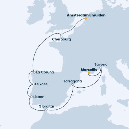 France, Spain, Portugal, Gibraltar, Italy