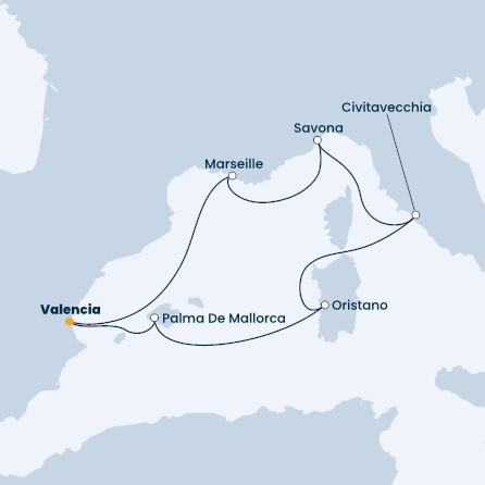 Spain, France, Italy, Balearic Islands