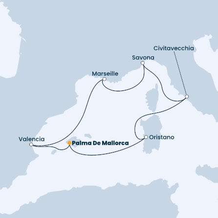 Balearic Islands, Spain, France, Italy