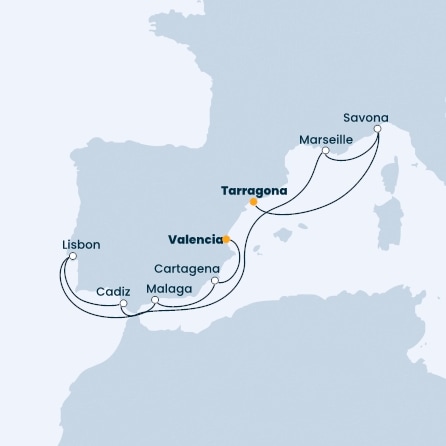 Spain, Italy, France, Portugal