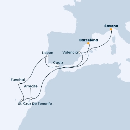 Italy, Spain, Canary Islands, Madeira , Portugal