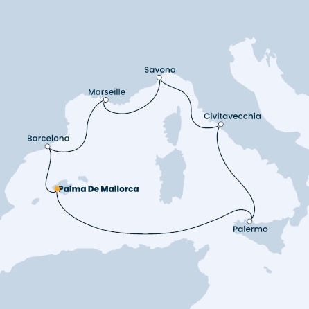 Balearic Islands, Italy, France, Spain
