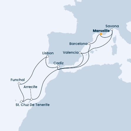 France, Italy, Spain, Canary Islands, Madeira , Portugal