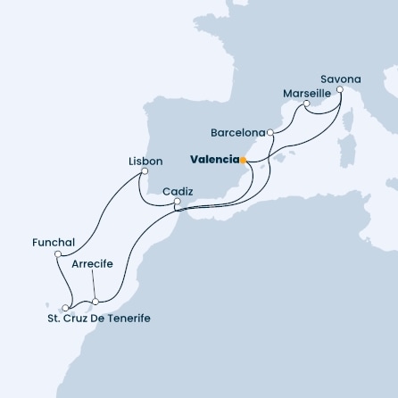 Spain, Canary Islands, Madeira , Portugal, France, Italy