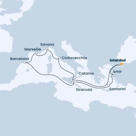Turkey, Greece, Spain, France, Italy