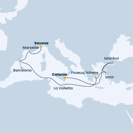 Italy, Turkey, Greece, Malta, Spain, France