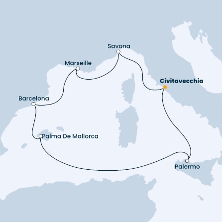 Italy, France, Spain, Balearic Islands