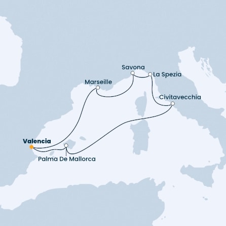 Spain, France, Italy, Balearic Islands