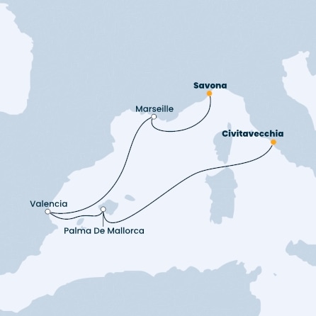 Italy, Balearic Islands, Spain, France