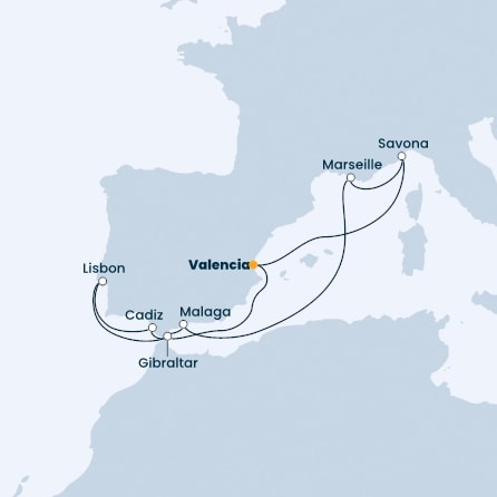 Spain, Italy, France, Portugal, Gibraltar