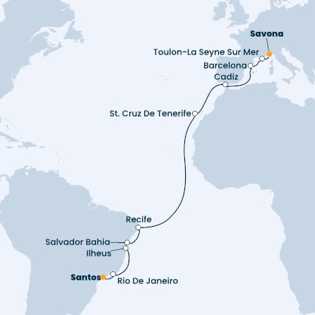 Italy, Spain, Canary Islands, Brazil