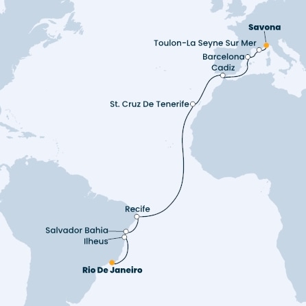 Italy, Spain, Canary Islands, Brazil