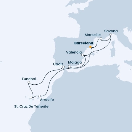 Spain, France, Italy, Canary Islands, Madeira 