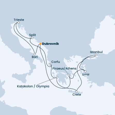 Croatia, Italy, Greece, Turkey