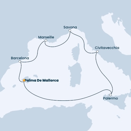 Balearic Islands, Italy, France, Spain