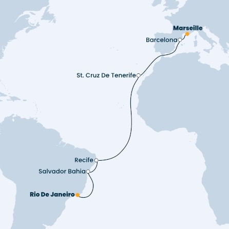 France, Spain, Canary Islands, Brazil
