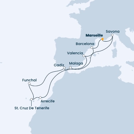 France, Italy, Spain, Canary Islands, Madeira 
