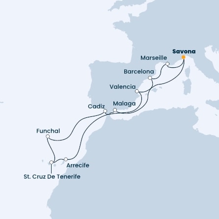 Italy, Spain, Canary Islands, Madeira , France