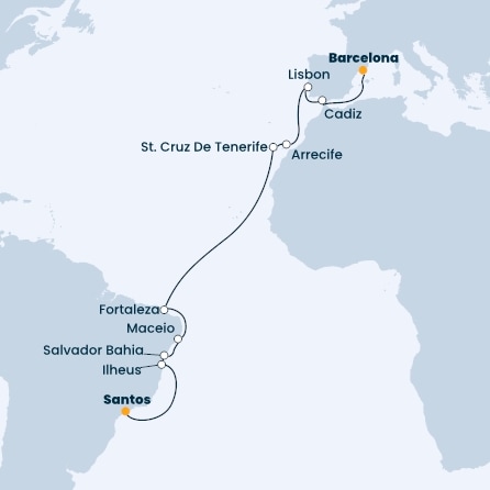 Spain, Portugal, Canary Islands, Brazil