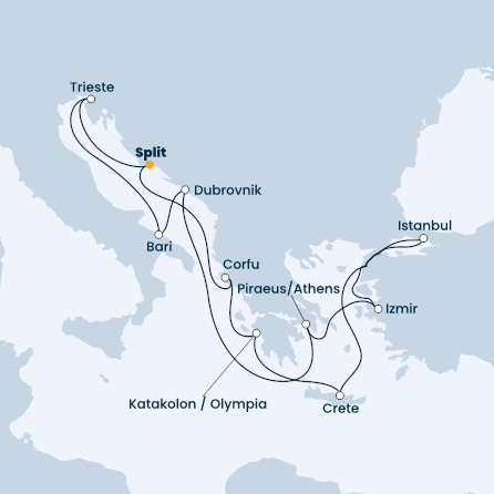 Croatia, Greece, Turkey, Italy