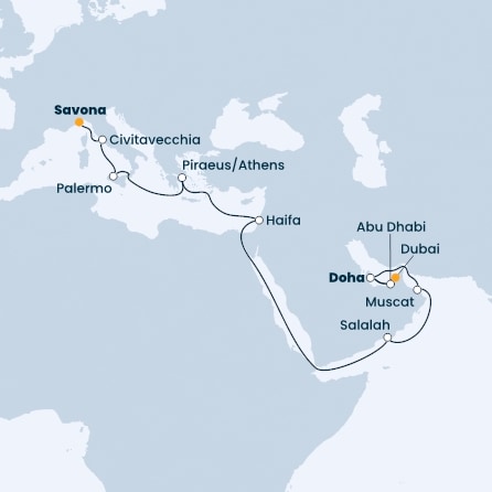 Italy, Greece, Oman, United Arab Emirates