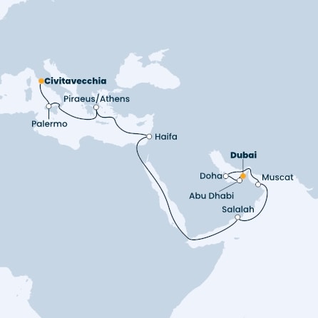 Italy, Greece, Oman, United Arab Emirates