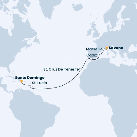 Italy, France, Spain, Canary Islands, Antilles
