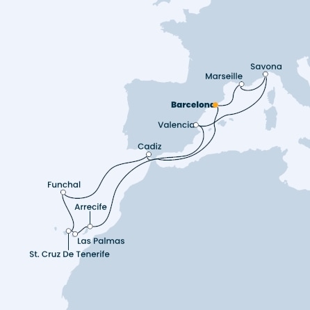 Spain, France, Italy, Canary Islands, Madeira 