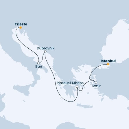 Turkey, Greece, Croatia, Italy