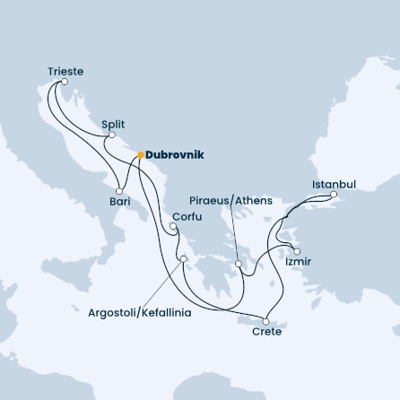 Croatia, Italy, Greece, Turkey