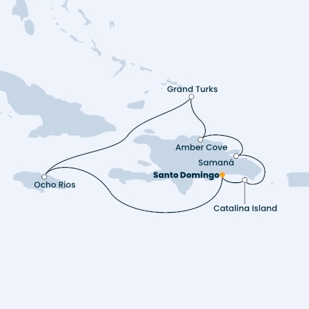 Jamaica, Turks Islands, Dominican Republic
