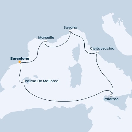Spain, Balearic Islands, Italy, France