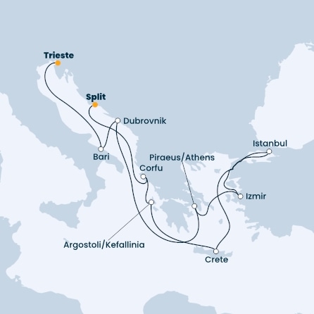 Croatia, Greece, Turkey, Italy