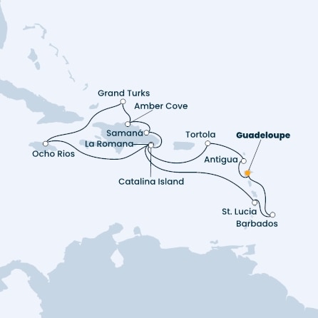 Antilles, Virgin Islands, Dominican Republic, Jamaica, Turks Islands