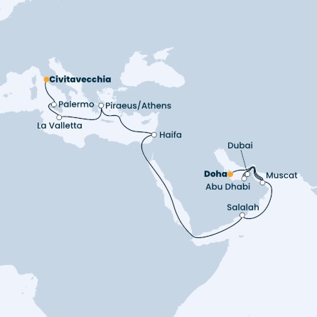 Oman, United Arab Emirates, Greece, Malta, Italy