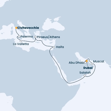 United Arab Emirates, Oman, Greece, Malta, Italy