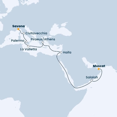 Oman, Greece, Malta, Italy