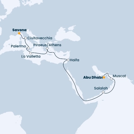 United Arab Emirates, Oman, Greece, Malta, Italy