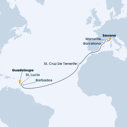 Antilles, Canary Islands, Spain, France, Italy