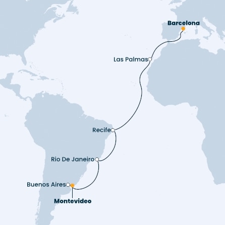 Uruguay, Argentina, Brazil, Canary Islands, Spain