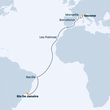 Brazil, Canary Islands, Spain, France, Italy