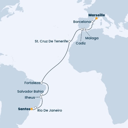 Brazil, Canary Islands, Spain, France