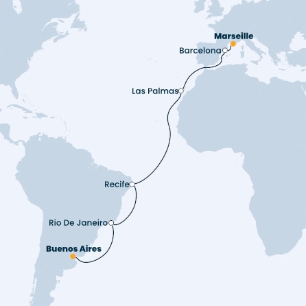 Argentina, Brazil, Canary Islands, Spain, France